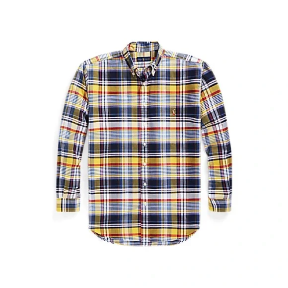Ralph Lauren Yellow and Blue Casual Button Down Shirt - Picture 9 of 9